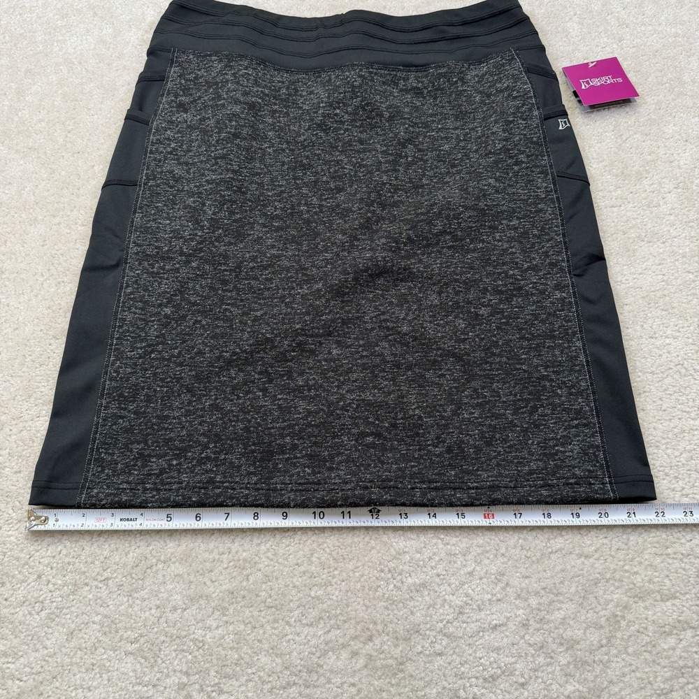 NWT Skirt Sports Toasty Cheeks Maxi Skirt Womens Large Black Speckle Drawstring - Picture 4 of 10